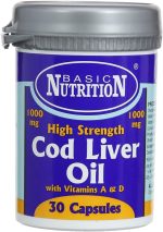 زيت كبد الحوت Basic Nutrition Cod Liver Oil 1000mg 30 Capsule