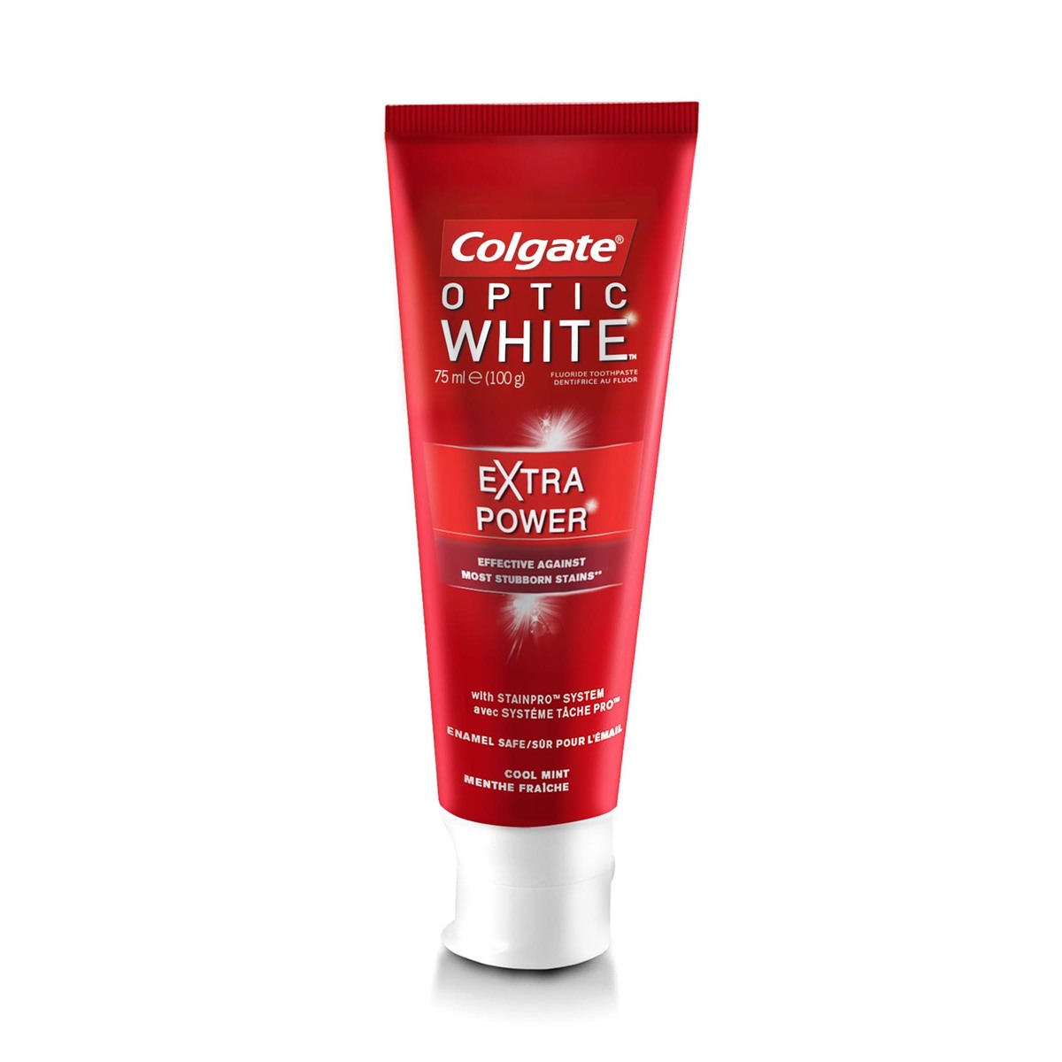 Colgate-Optic-White-Extra-Power-Toothpaste-75ml.jpg معجون الأسنان Colgate Optic White Extra Power Toothpaste 75ml - الصورة 1