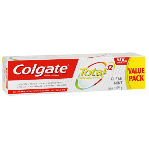 Colgate-Total-Clean-Mint-Toothpaste-150-ml.jpg معجون الأسنان Colgate Total Clean Mint Toothpaste 150 ml - الصورة 1