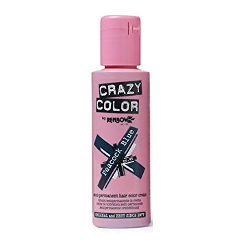 Crazy-Color-Hair-Color-Shade-Cream-.45-100ml-Peacock-Blue.jpg صبغة الشعر Crazy Color Hair Color Cream 100ml -Peacock Blue (45) - الصورة 1