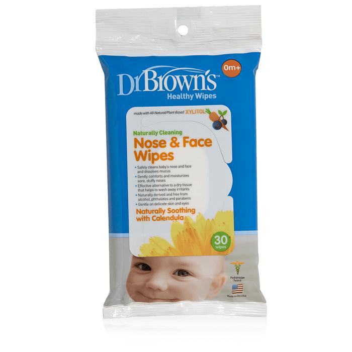 DrBrowns-Nose-Face-Baby-Wipes-30-Pcs-HG002.jpg المناديل المبللة DrBrowns Nose & Face Baby Wipes 30 Pcs - الصورة 1