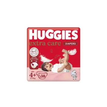 Huggies Baby Diapers, Size 4+, 10-16 Kg, Double Pack, 38 Count