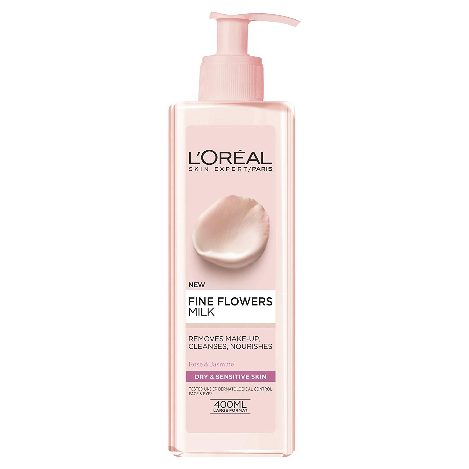 Loreal-Rare-Flowers-Dry-Sensitive-Skin-Cleansing-Milk-With-Pump-400-ml.jpg غسول البشرة Loreal Rare Flowers Cleansing Milk With Pump 400 ml - الصورة 1