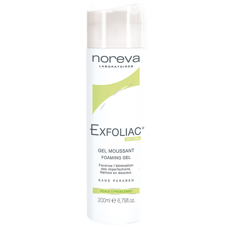 Noreva-Exfoliac-Foaming-Gel-200ml.jpg غسول البشرة المقشر Noreva Exfoliac Foaming Gel 200ml - الصورة 1