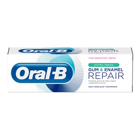 Oral-B-Extra-Fresh-Gum-Enamel-Repair-Toothpaste-75ml.jpg معجون الأسنان Oral-B Extra Fresh Gum &Enamel Repair Toothpaste 75ml - الصورة 1