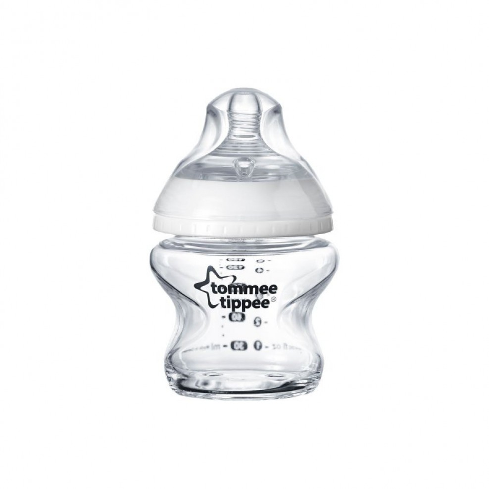 Tommee-Tippee-Bottle-150ml-0m-42240041-Transparent.jpg رضاعة الأطفال Tommee Tippee Bottle 150ml 0m+-Transparent - الصورة 1