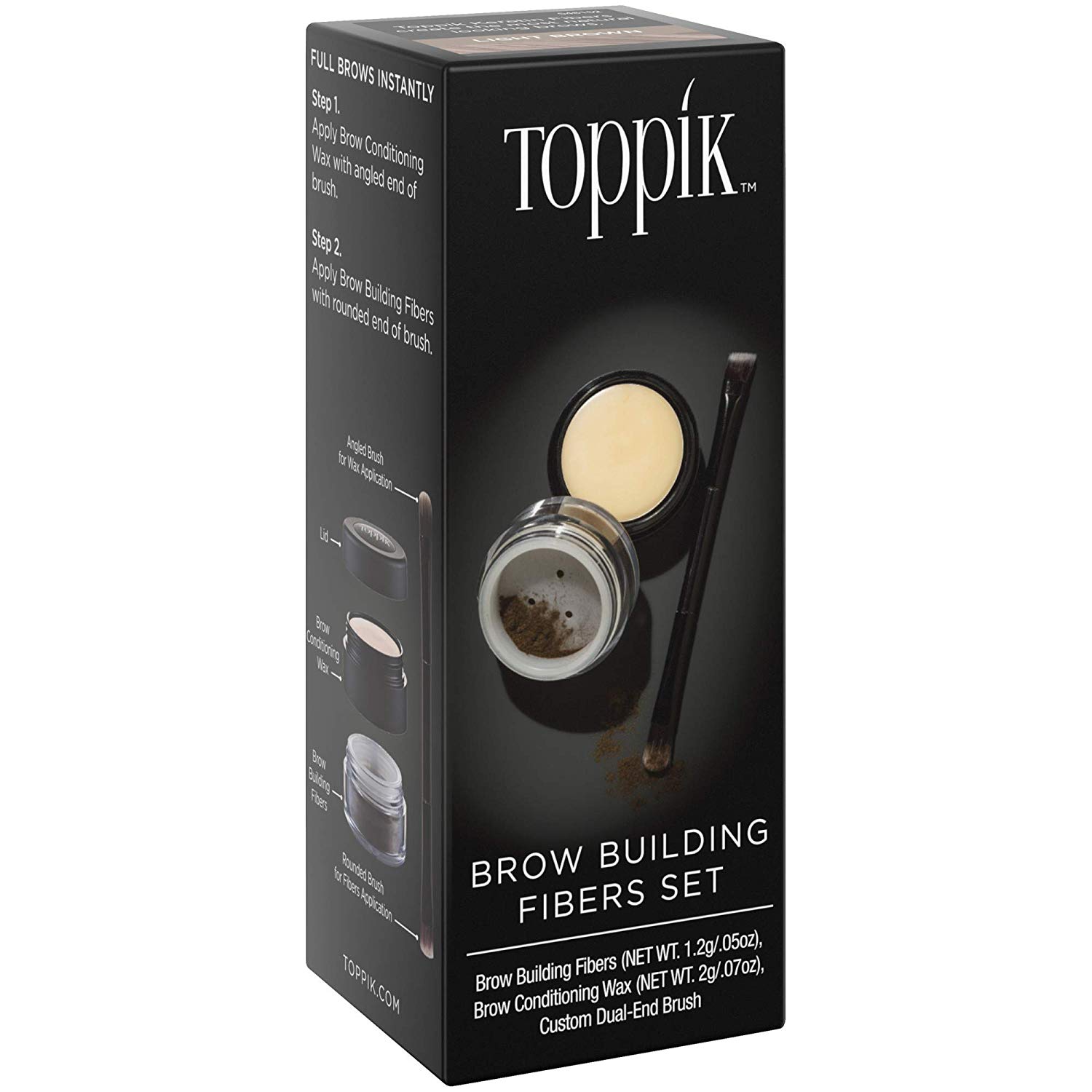 Toppik-Eye-Brow-Building-Fibers-Light-Brown-2g.jpg Toppik Eye Brow Building Fibers Light Brown 2g - الصورة 1