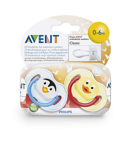 avent-animal-0-6.jpg Avent Animal Pacifier 0-6 month 2Pcs - الصورة 1