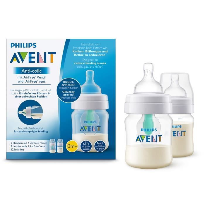 avent-anti-colic-twin.jpg رضاعة الاطفال Avent Anti Colic Bottle With Air Free Valve 125ml (Twin Pack) 0m+ - الصورة 1
