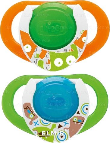 chicco-compact-12-colored.jpg لهاية الاطفال Chicco Physio Compact Pacifier 12m+ Colored 2 Pcs - الصورة 1