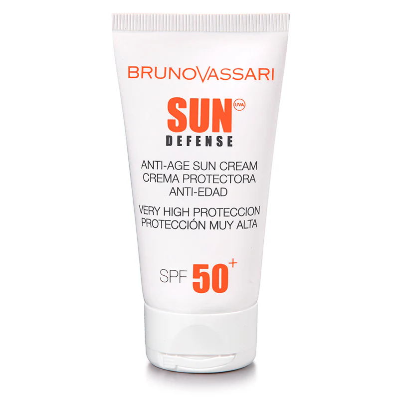 واقي الشمس Brunovassari Anti Age Sun Block Spf 50+ Cream 50ml Brunovassari Anti Age Sun Block Spf 50+ Cream 50ml
