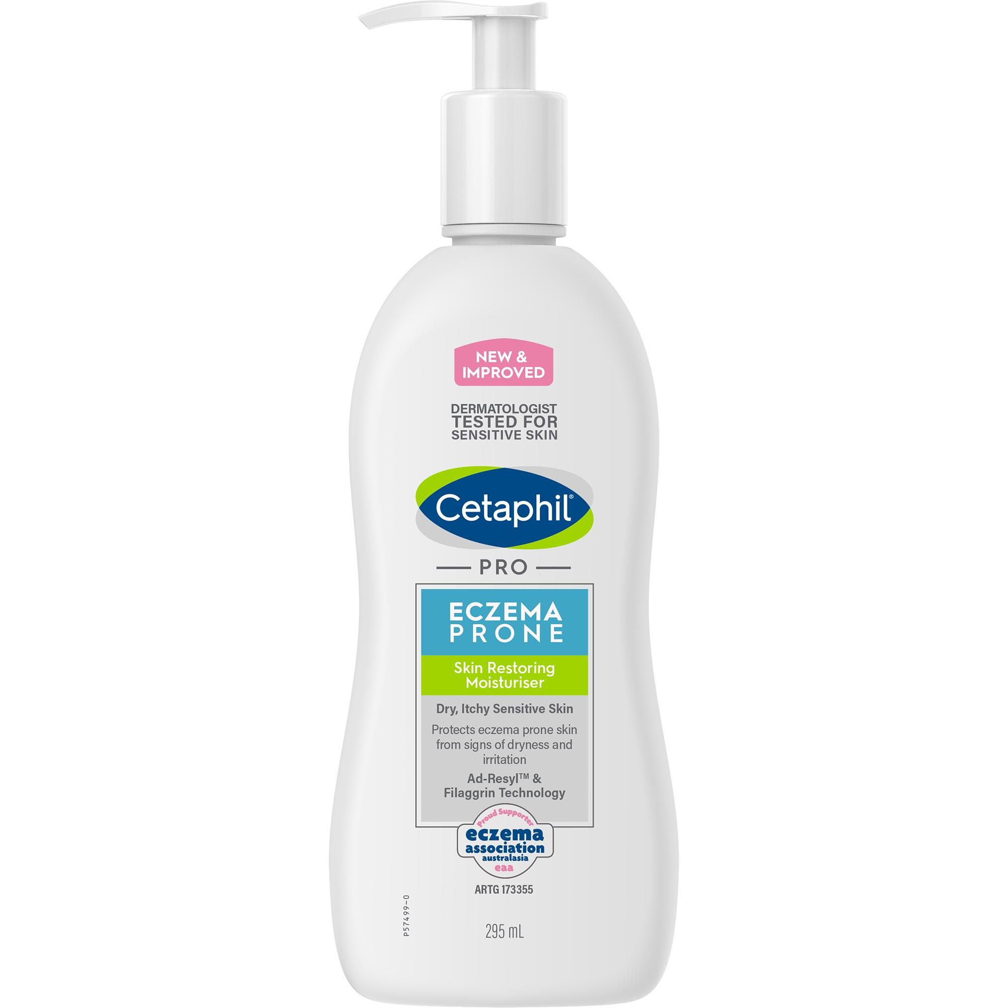 Cetaphil Pro (Eczema Prone) Moisturising Body Lotion With Pump 295 ml Cetaphil Restoraderm Moisturizing Body Lotion With Pump 295 ml