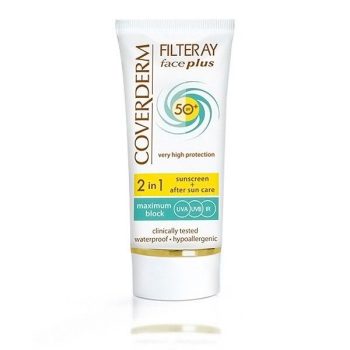 CoverDerm Filteray Plus 2 In 1 Sunblock Spf 50+ Cream (Dry & Sensitive Skin) 50ml