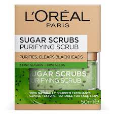 Loreal Smooth Sugars Clearing Face & Lips Scrub 50ml - Kiwi Seeds