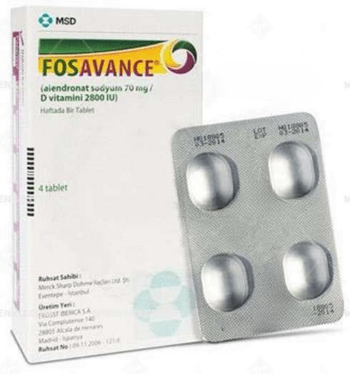 Fosavance 70mg/2800 IU 4 Tablets