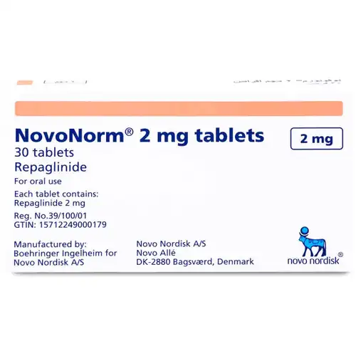NovoNorm 2mg 30 Tablets NovoNorm 2mg 30 Tablets