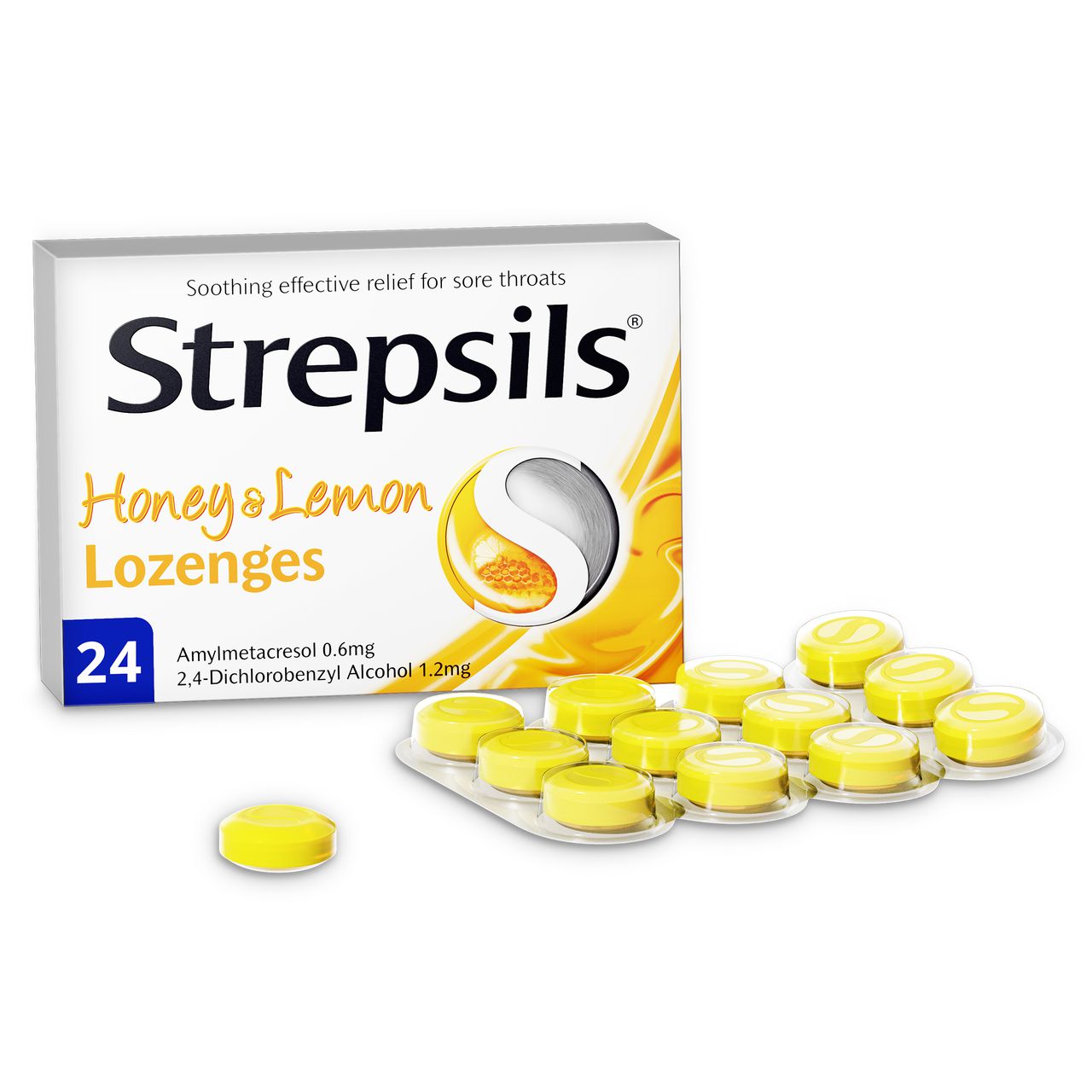 Strepsils Honey And Lemon 24 Lozenges Strepsils Honey And Lemon 24 Lozenges