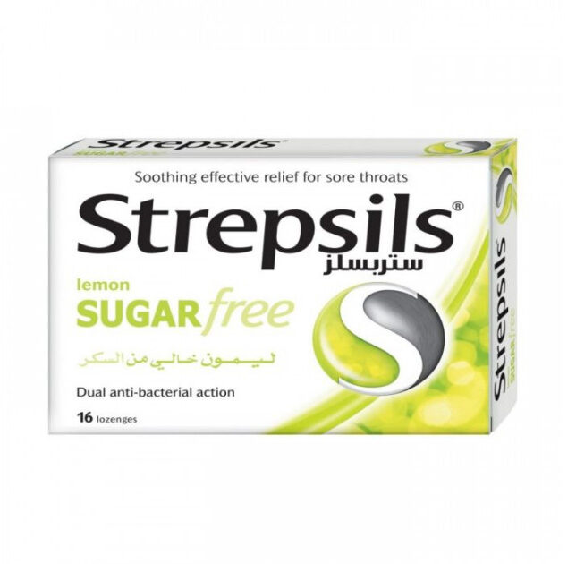 Strepsils Sugar Free Lemon 16 Lozenges Strepsils Sugar Free Lemon 16 Lozenges