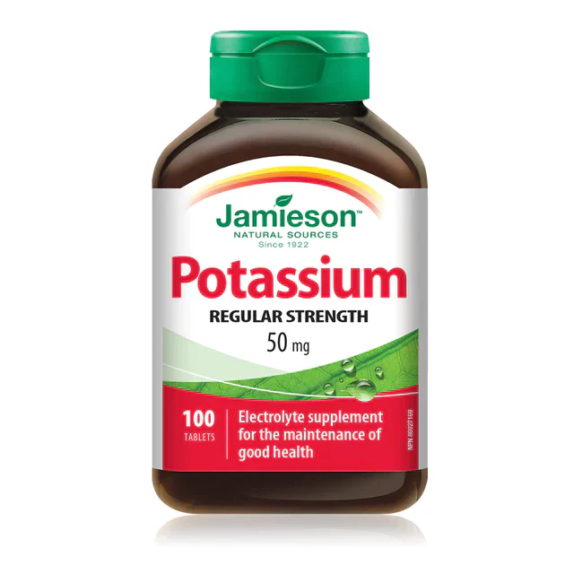Jamieson Potassium 50mg 100 Tablets Jamieson Potassium 50mg 100 Tablets
