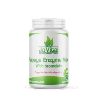 Jovital Papaya Enzyme Max With Bromelain 60 Capsules
