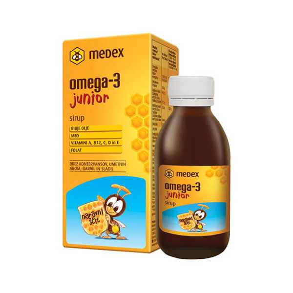 Medex Omega 3 Junior Syrup 140ml Medex Omega 3 Junior Syrup 140ml