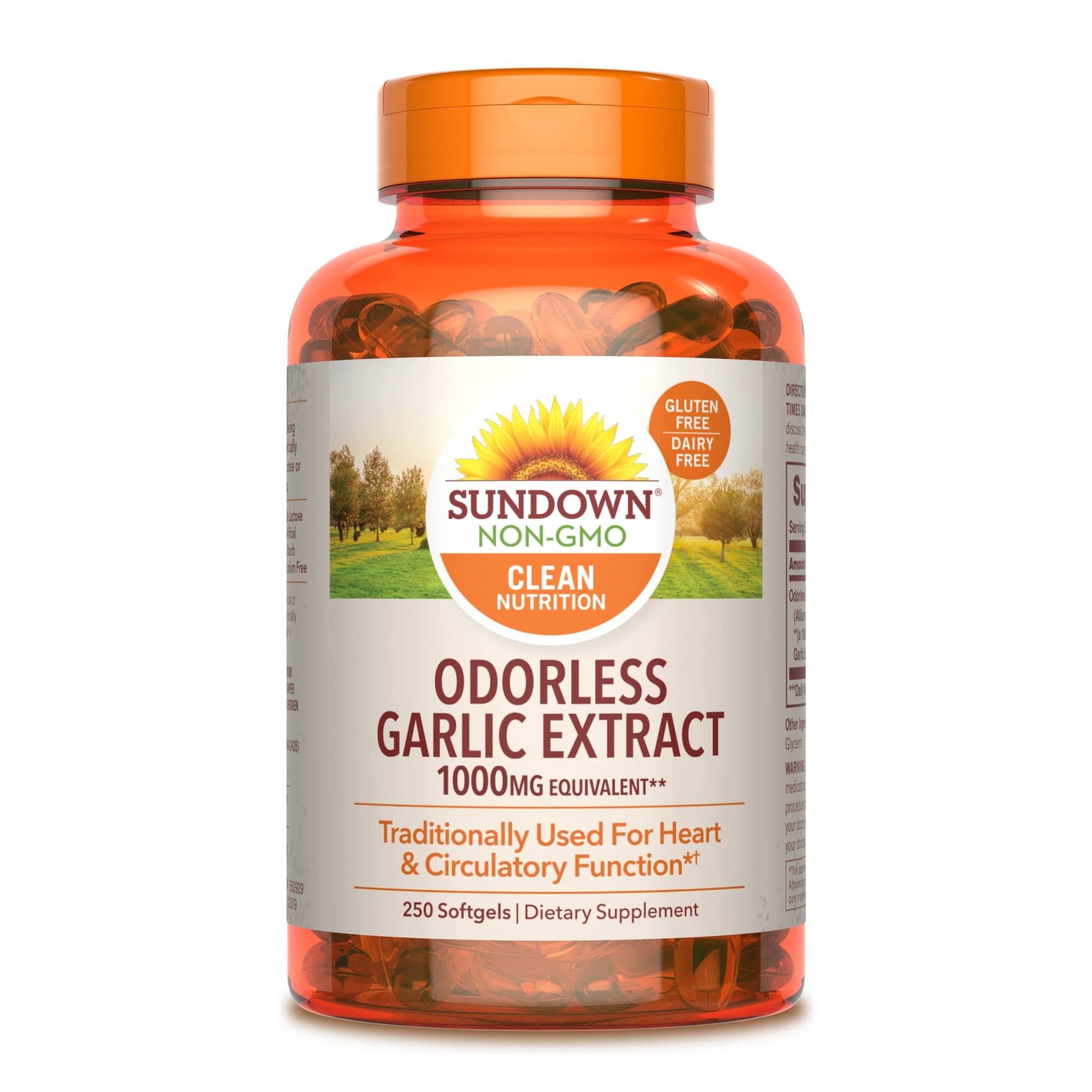 Version 1.0.0 Sundown Odorless Garlic 1000mg 250 Capsules