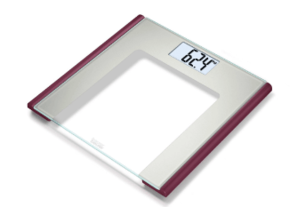 Beurer Glass Digital Weight Scale GS170-Ruby