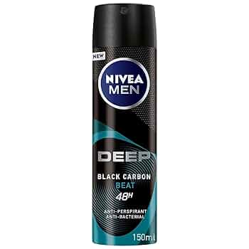 Nivea Deep Black Carbon Beat Deodorant Spray For Men 150ml