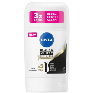 Nivea Invisible Black & White Silky Smooth Deodorant Stick For Women 50ml