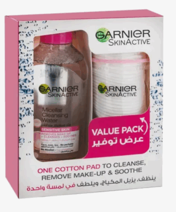 Offer Garnier Micellar Water and Make Up Remover 400ml with Free Cotton Pads