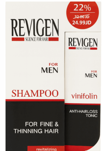 Revigen Vinifolin Anti-Hair Loss Tonic 100ml+ Revigen Anti Hair Loss Shampoo 250 - 2 Pcs special Price