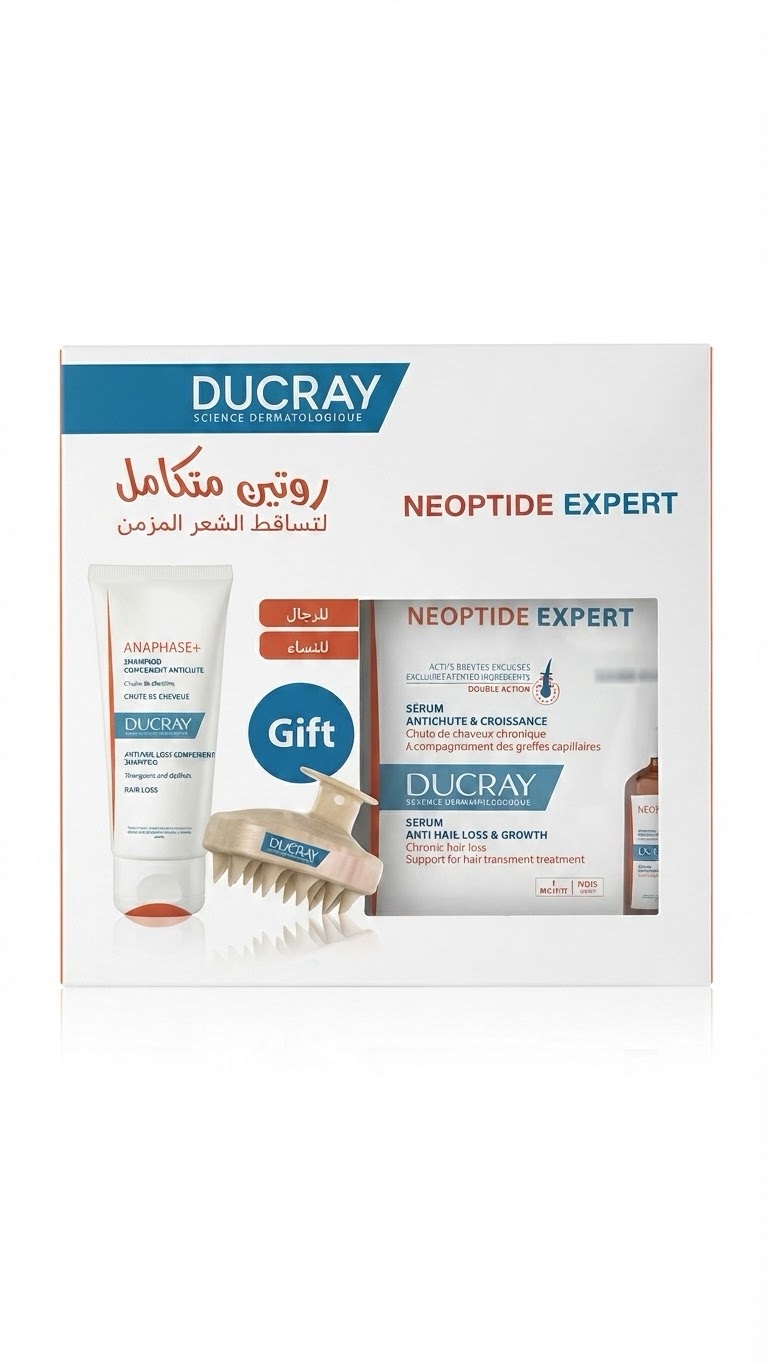 img_0204 سيروم لعلاج تساقط الشعر مع شامبو علاج التساقط مجانًا Offer Ducray Neoptide Expert Anti Hair Loss Serum 50ml + Free Ducray Anaphase+ Anti Hair loss Shampoo + Scalp Massager Gift - الصورة 1