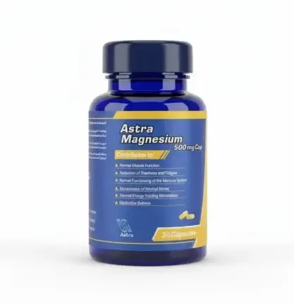 Astra Magnesium 500mg 30 Capsules Astra Magnesium 500mg 30 Capsules