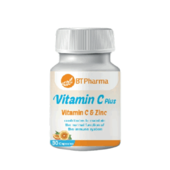 BT Pharma Vitamin C Plus Zinc 30 Capsules