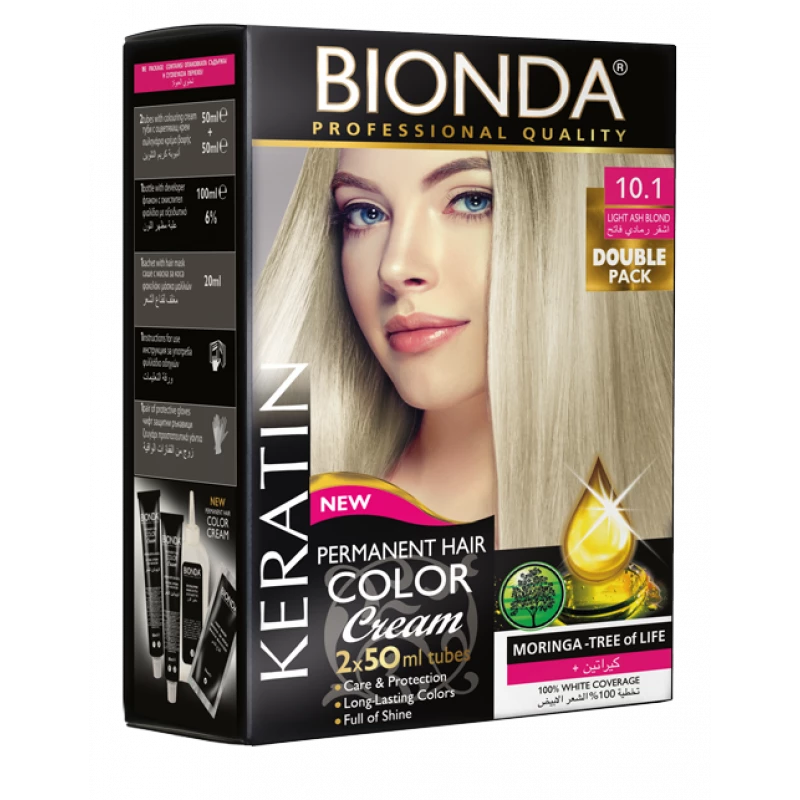 Bionda Keratin Hair Color Tube 2 Pcs Shade 10.1 Bionda Keratin Hair Color Tube 2 Pcs Shade 10.1