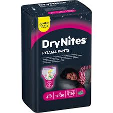 Drynites For Girl (4-7) Years 16 Underwear Diapers -Frozen