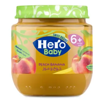 Hero Baby Peach and Banana Food Jar 125g