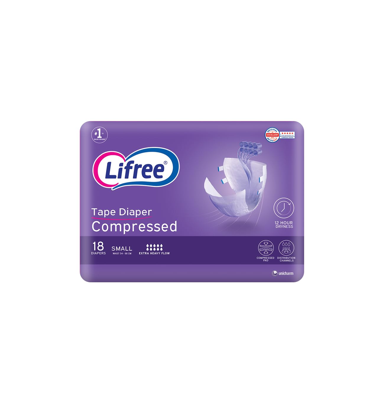Lifree Compressed (S) 18 Adult Diapers Lifree Compressed (S) 18 Adult Diapers