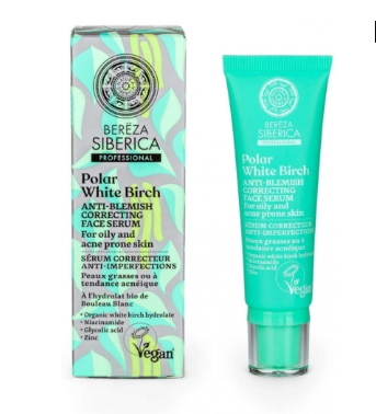 Natura Siberica Polar White Birch Anti-Blemish Correcting Face Serum 30ml