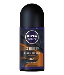 Nivea Deep Black Carbon Espresso Deodorant Roll On For Men 150ml