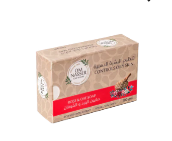 Om Nasser Rose and Oat Soap 100gm