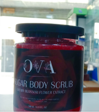 Ova Caviar Cherry Blossom Sugar Body Scrub 500ml