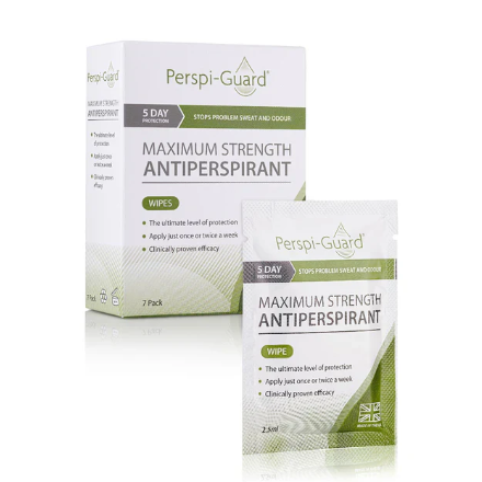 Perspi-Guard Antiperspirant Wipes 7pk 2.5ml Perspi-Guard Antiperspirant Wipes 7pk 2.5ml