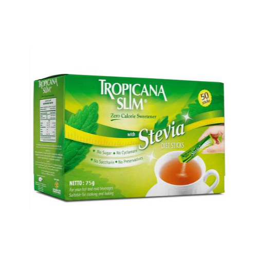 Tropicana Slim Stevia Sweetener 50 Sticks Tropicana Slim Stevia Sweetener 50 Sticks