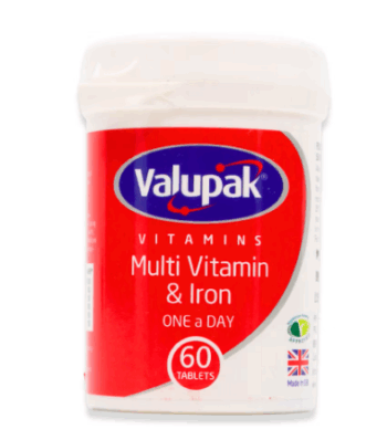 Valupak Multivitamin & Iron 60 Tablets