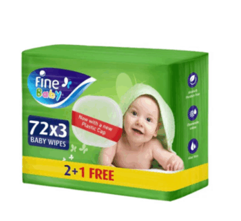 Fine Aloe Vera Baby Wipes 72 Pcs 2+1 Free