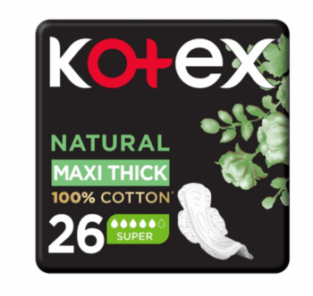 Kotex Maxi Natural Super 26 Pads