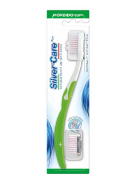 Silver Care Head Soft Toothbrush Two Heads