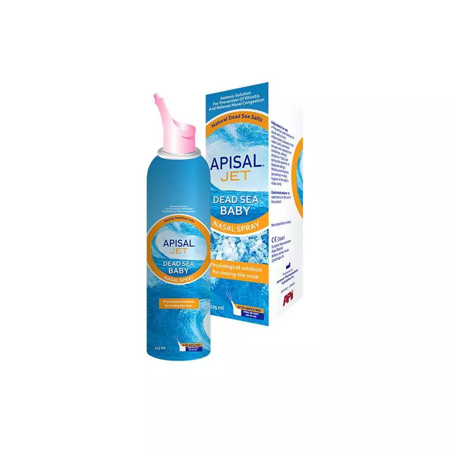 Apisal Nasal Jet Dead Sea Baby Solution 125ml Apisal Nasal Jet Dead Sea Baby Solution 125ml