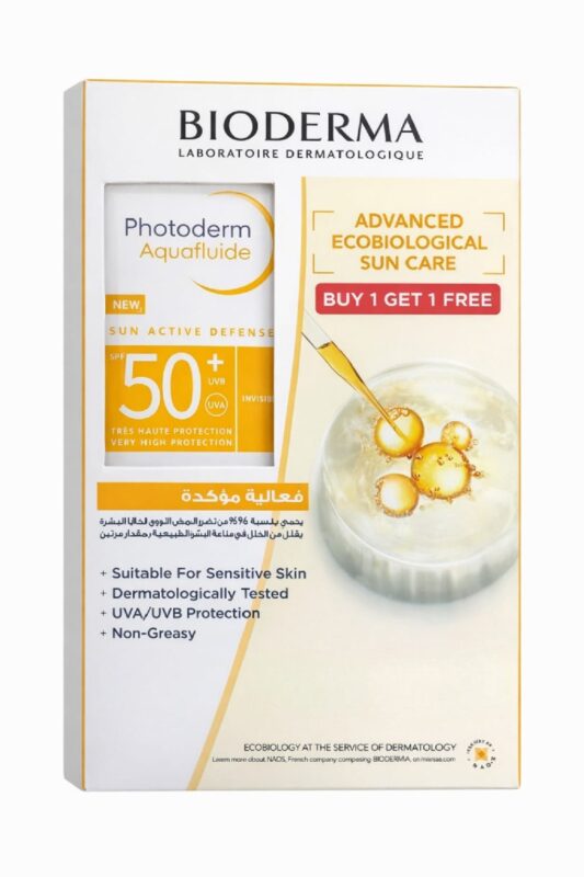 Offer BioDerma Photoderm Sun Block Spf 50+ Aqua Fluid 40ml Buy 1 Get 1 Free